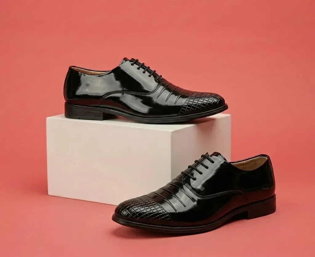 Men’s Patent Leather Oxford Shoes